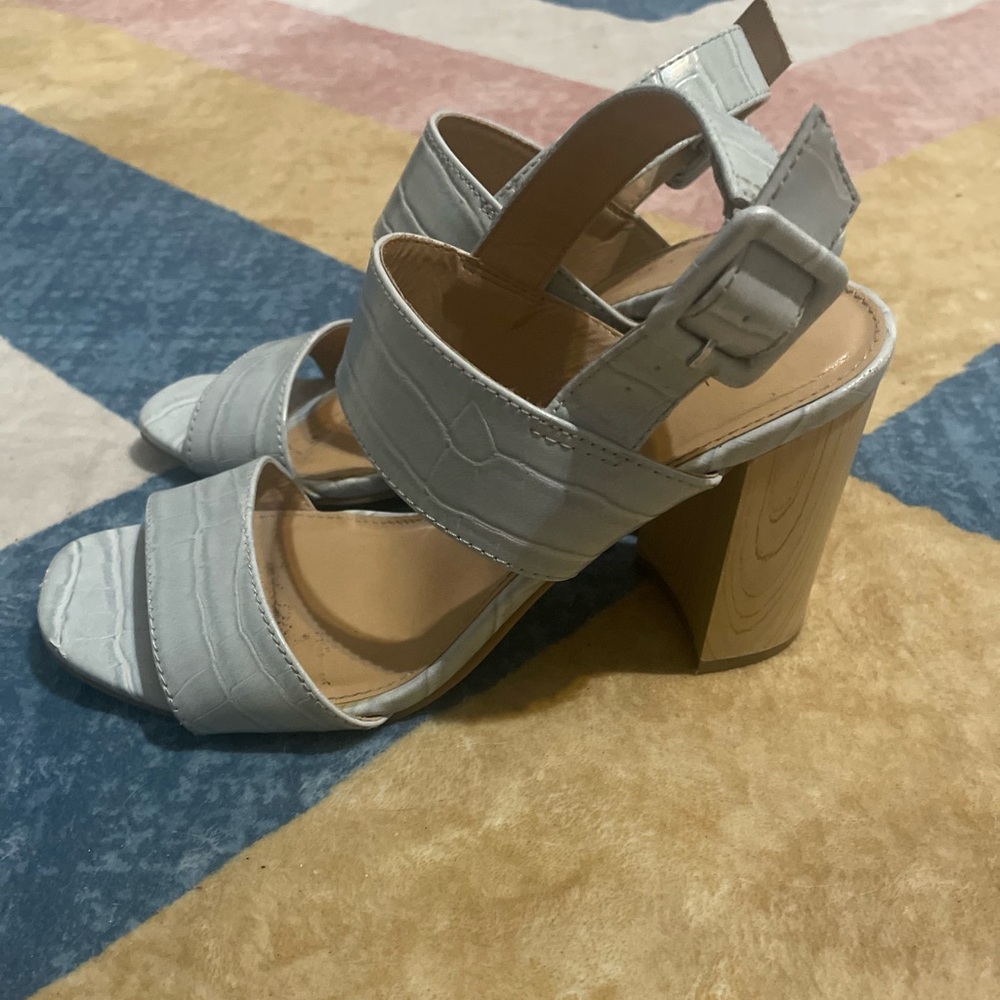 LC Lauren Conrad Light Blue Block Heels